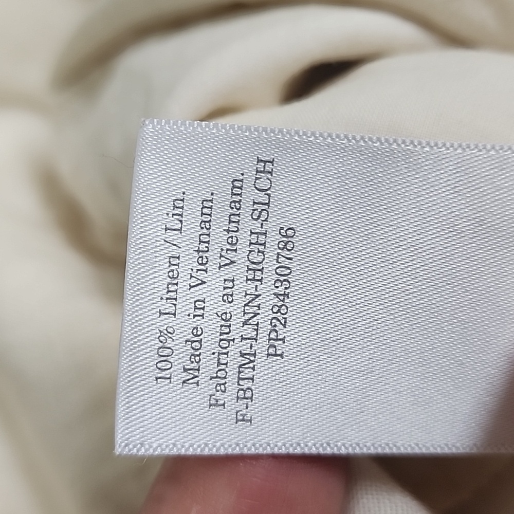 Everlane Linen Way High Wide Leg Pants in cream Size 10 - Picture 15 of 15